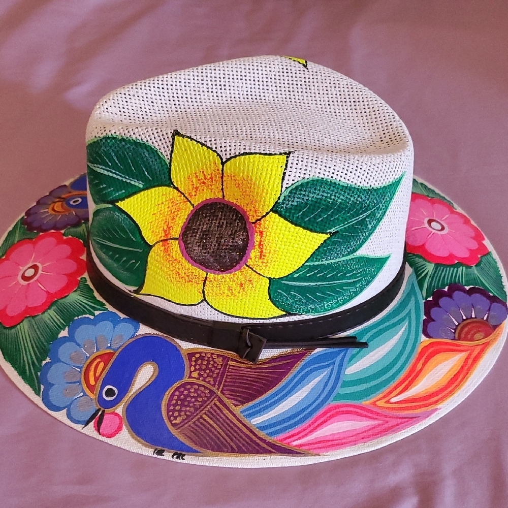Colorful Hand-Painted Hat - Picture 3 of 3